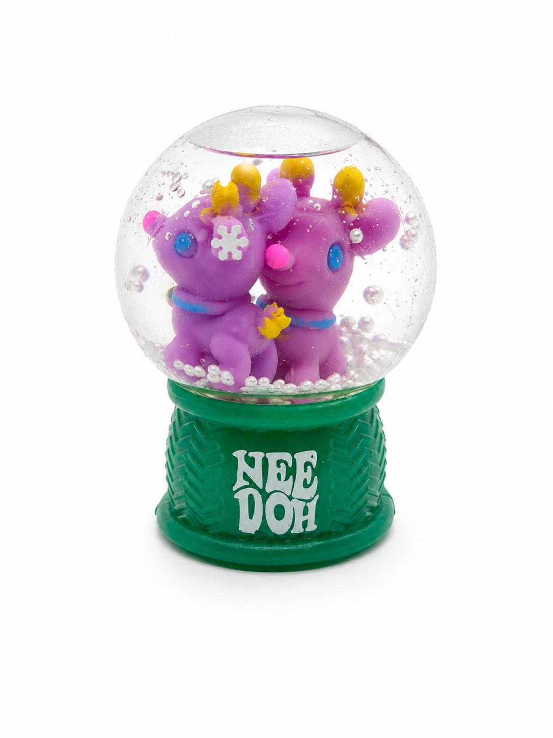 NeeDoh Snow Globe Twin Rudy the ReinDoh (Rare)