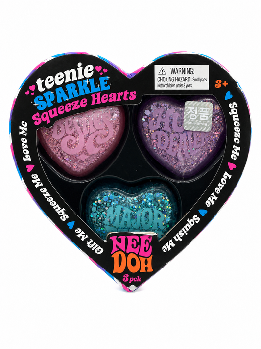 NeeDoh Teenie Sparkle Squeeze Hearts